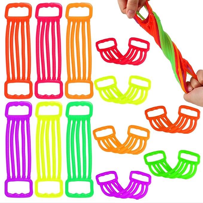12 Pack Stretchy Strings Fidget Toys, Stretchy Fidget Sensory Toys Stress Relief Anxiety Calming Toys for Autistic Kids Boys Adults Classroom Prize Treasure Box Birthday Christmas Party Favors Gifts