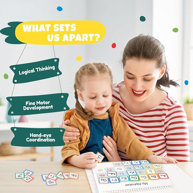 Montessori Busy Book for Toddlers Ages 3-6 | Preassembled Sensory Toy for Autism & Fine Motor Skills | Preschool Learning Activities Binder | Homeschool Supplies | Gift for 3+ Year Old Boys Girls