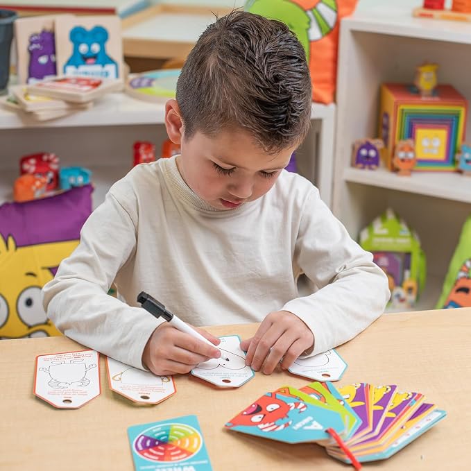 Open The Joy Dry Erase ABC Emotion Flash Cards – Kids SEL Learning Set