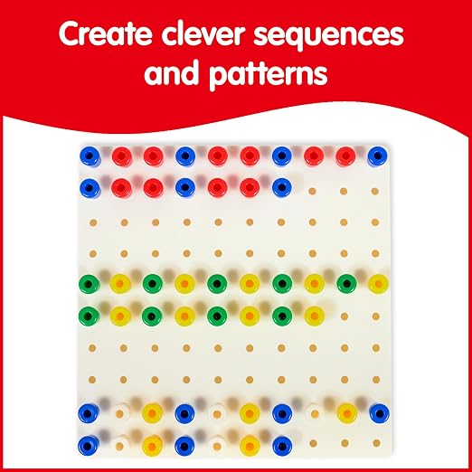 edxeducation Pegs and Peg Board Set, 1,000 Pegs and 5 Boards | Classroom and Occupational Therapy Resource, Fine Motor Skills Toy for Kids