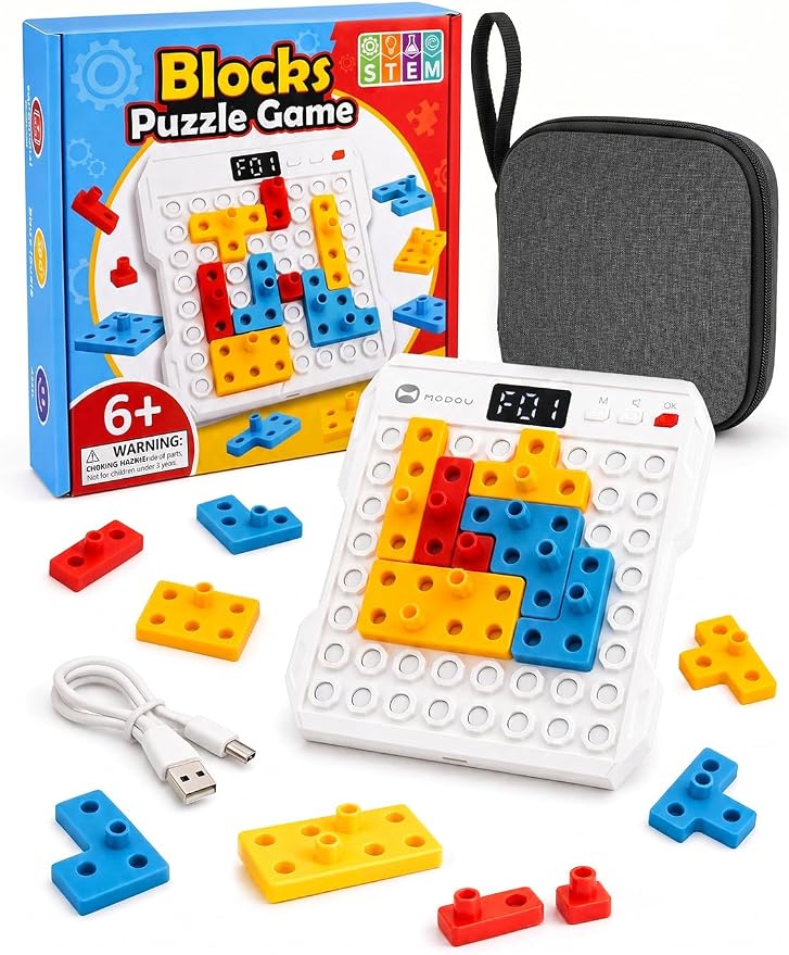 Super Blocks STEM Puzzle Game with 1000+ Patterns & Maze for Kids | Boosts logic & motor skills with block puzzle. Great for 4‑8, gift. Safe.