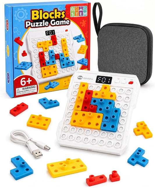 Super Blocks STEM Puzzle Game with 1000+ Patterns & Maze for Kids | Boosts logic & motor skills with block puzzle. Great for 4‑8, gift. Safe.