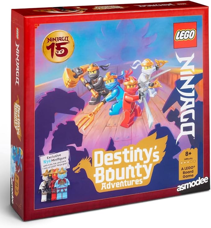 Bezzerwizzer LEGO Ninjago Board Game: Destiny’s Bounty Adventures | Cooperative Adventure Game with Exclusive Minifigures, Ages 8+, 2-4 Players, 30 Minute Playtime