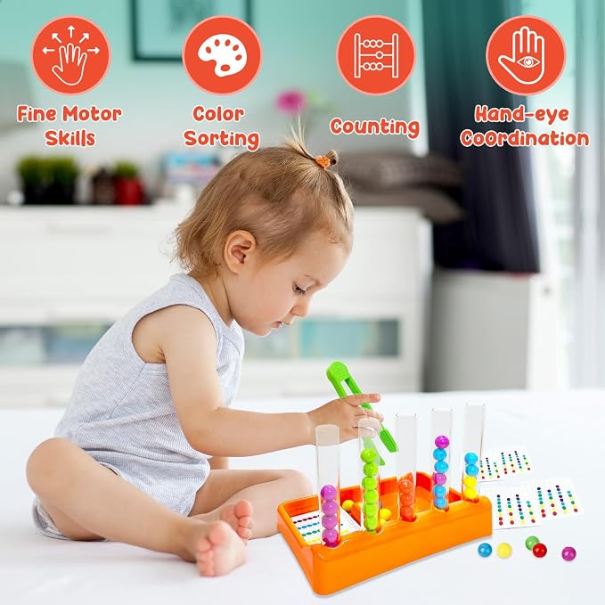 Counting and Color Sorting Kit Toy, for Kids 3 4 5 6 7 8 Year Old | Preschool Kindergarten Learning Activities, Math Manipulatives Supplies Matching Games, Educational Montessori Toys