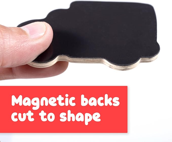 Spark & Wow Wooden Magnets, Transport | Magnets for Kids Ages 2+, Perfect for Fridges, Whiteboards and More