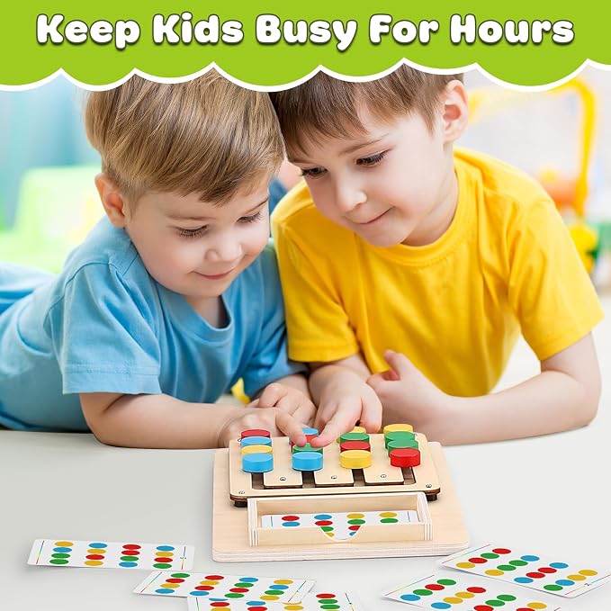 V-Opitos Color Matching Puzzle, Montessori Brain Teaser for Kids Ages 3-7 (Pack of 2)