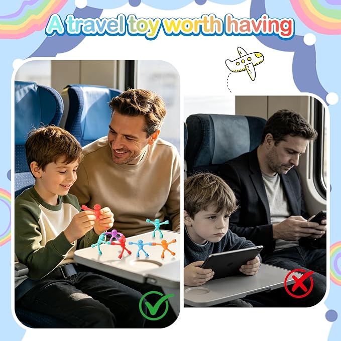 Magnetic Toys Figures, 6pcs, Travel Toys for Toddlers & Kids Gifts | Magnets Toy for Kids,Fridge Magnets Airplane Car Travel Essential,Stocking Stuffers Gifts Toy for 4 5 6 7 8 Year Old