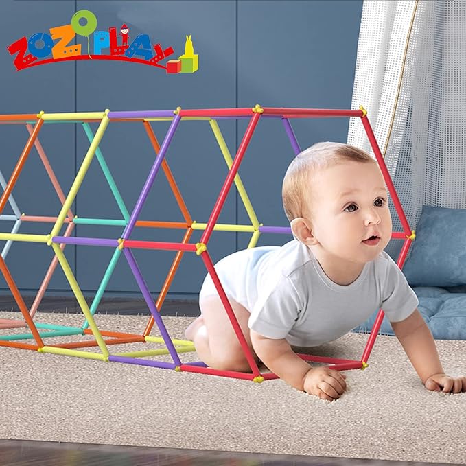 ZOZOPLAY Straw Constructor STEM Building Toys 800 Piece Straws and Connectors Building Sets Colorful Motor Skills Interlocking Plastic Engineering Toys Best Educational Toys Boy & Girl | 800 straws and connectors let kids build cars, rockets, and more ...