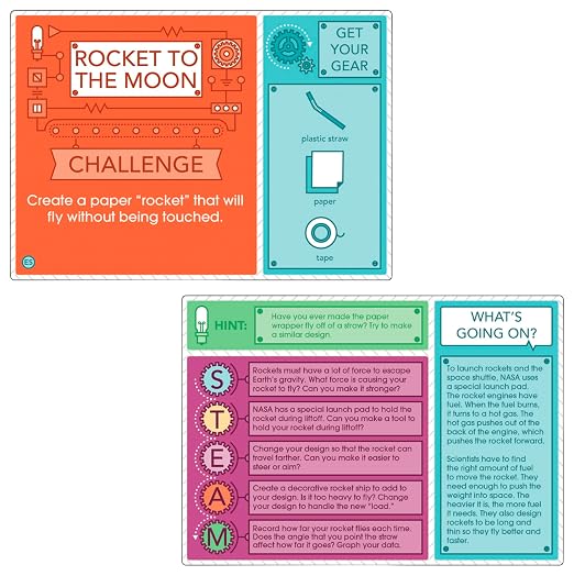 Carson Dellosa Stem Challenges, Seasonal, Physical, Life, Earth & Space Science Kits for Kids Ages 8-12, Educational Games and Experiments for 3rd Grade and Up (Pack of 6)