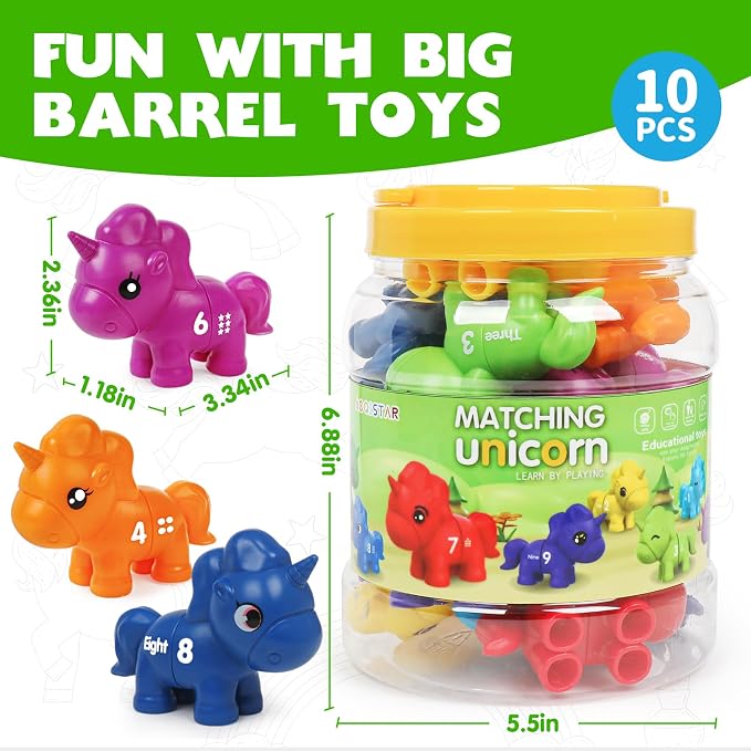 Numbers Matching Game Fine Motor Toy, Toddler Number Learning Toys,1 2 3 Educational Learning Sensory Sorting Toys Preschool Math Games Activities Sets for Toddlers Kids