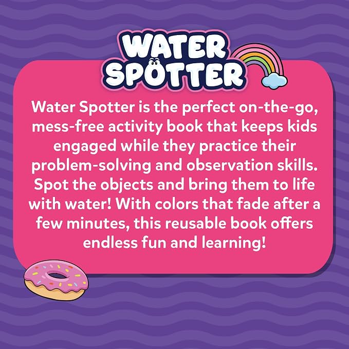 Skillmatics Water Spotter Unicorns & Princesses, Travel Toy, Activity Book | Paint with Water Kit, Kindergarten Coloring Book, Screen-Free Fun, Mess-Free, Gift for Kids, Boys & Girls Ages 4, 5, 6, 7, 8