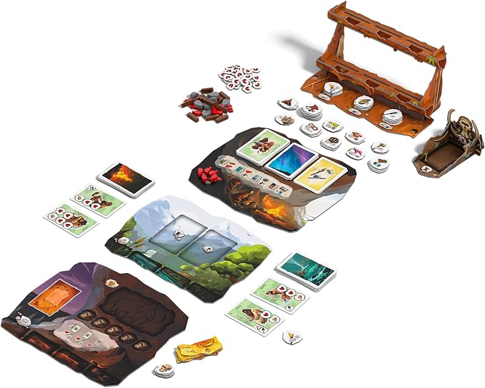 Asmodee Paleo Board Game - A Cooperative Paleolithic Adventure for Strategy Enthusiasts, Cooperative Family Fun for Kids & Adults, Ages 10+, 2-4 Players, 45-60 Minute Playtime