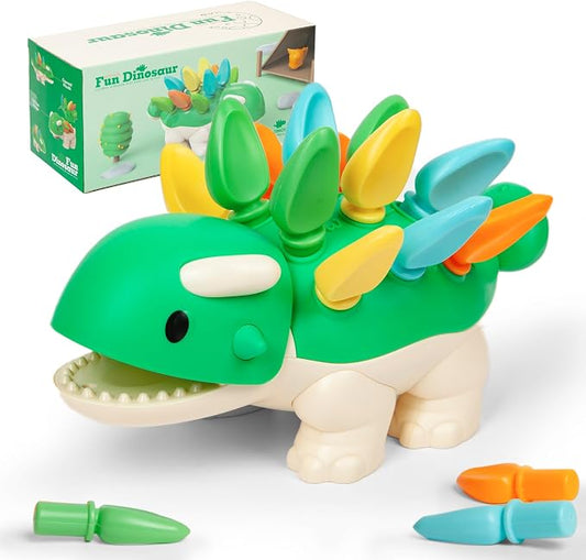 Hirger Fine Motor Dinosaur: Sensory Toys for Toddler 1-3 Year Old, Montessori Preschool Learning Educational Toy for Baby 12 Month Birthday Gift