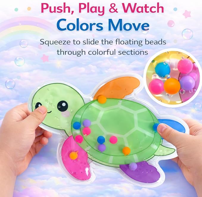 Sean's Choice Color Sorting Sensory Toys for Toddlers, Roadtrip Travel Essenstial Fine Motor Autism Fidget Preschool Classroom Activities for Kids (Sea Turtle)