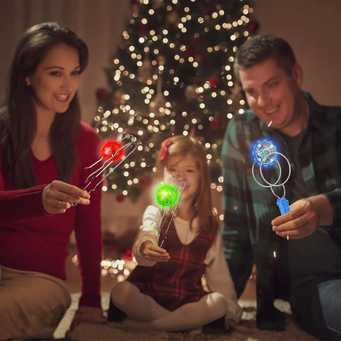 Stocking Stuffers for Kids Toys Boys 3pcs Light Up Gyro Wheel Toy Birthday Gifts for Men, Magic Rail Twirler Magnetic Yoyo Spinner Sensory Fidget Toys for Kids Ages 3-5-7 4-8-12 Year Old Boys & Adults