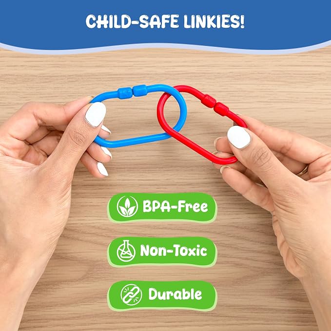 Skillmatics Early Learning Link Toy for Toddlers – 36 Connectable Linkies | Fun Snap-Together Activity, Bead Maze Toys for Babies, Sensory Play, Fine Motor Skills, Gift for Ages 10–24 Months