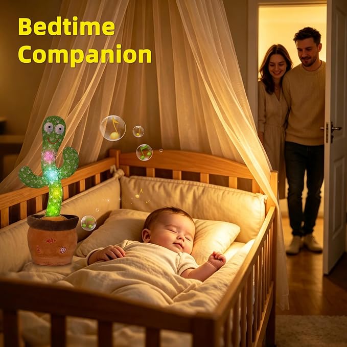 Emoin Talking Cactus Toy, Interactive Toys Dancing Cactus Toy Mimicking Repeating What You Say, Toddler Infant Baby Toys Gifts for 6 7 8 9 10 Month Old Baby Toys for 1 2 3 Year Old Boy Girl | Mimicking Repeating What You Say, Toddler Infant Baby Toy Gi...