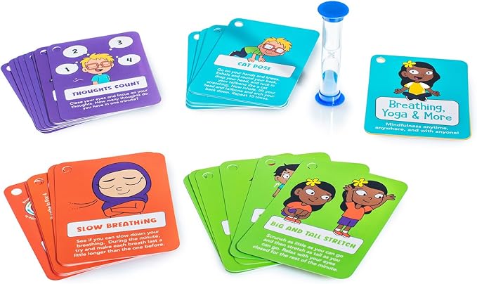 Open The Joy Mindful Minute Cards for Kids - Mindfulness Activities, Stress Relief, Emotional Regulation Tools, and Calming Strategies - Ages 5 and Up