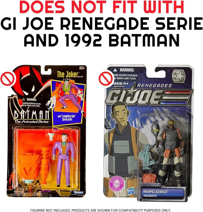 EVORETRO Action Figure Display Case for 3.75 in Carded Toy Figures Such as Star Wars, Marvel Legends, Motu, GI Joe, Durable Plastic Retro Blister Protective Cases