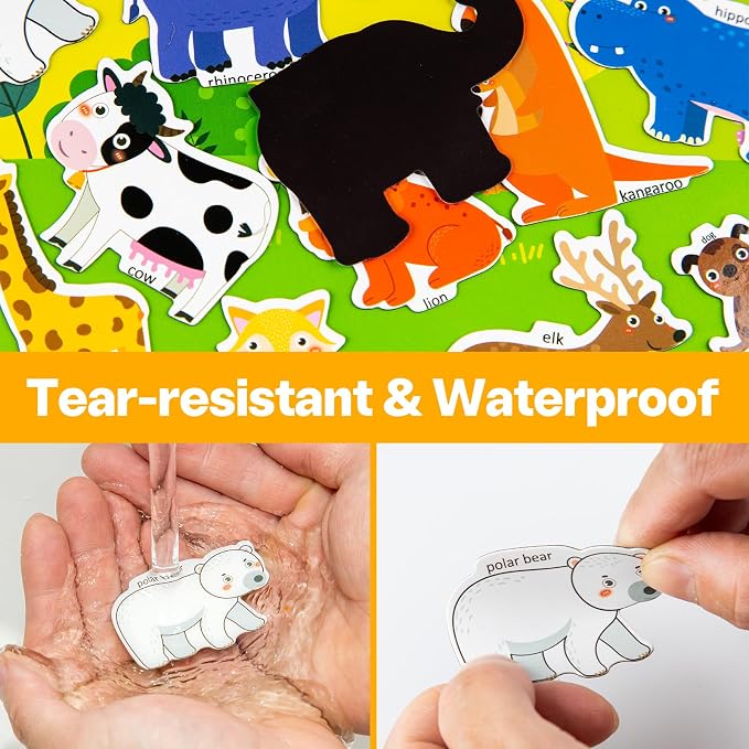 Magnetic Portable Playboard, Vehicles-Farm Animals-Ocean Animal 3 Set Activity Magnet Book for Girl and Boys, Refrigerator Magnet Educational Learning Toys Travel Stickers Activity Books for Kids