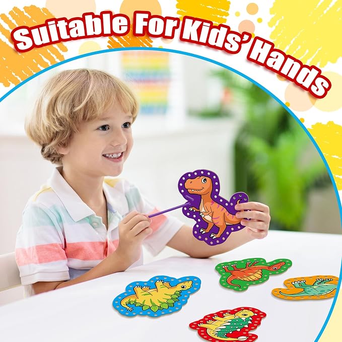 Lacing Cards,Sewing Kit for Kids,Fine Motor Toys,Classroom Must Haves | Shoe Tying Practice, Manipulatives for Preschoolers,Homeschool Supplies,Preschool Learning Activities,Toddler Crafts