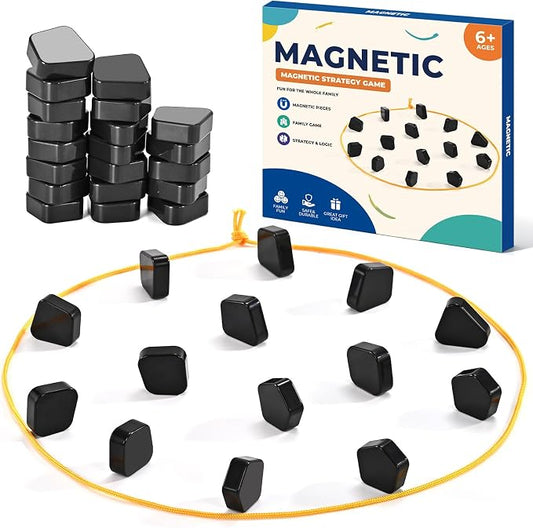 Magnetic Chess Game with Stones for Kids and Adults | Strategy Board Games for Family Game Night, Ages 6+