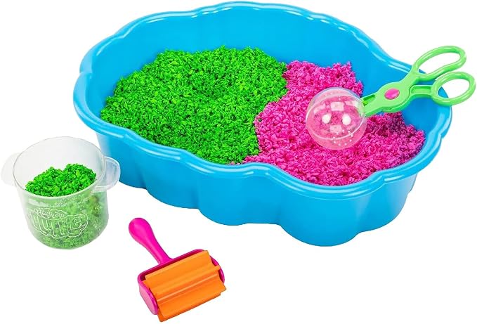 Educational Insights Pluffle Sensory Station - Tactile Sensory Toys for Toddlers 3-4, Mess Free Slime Alternative, Satisfying Foam Sand Bin Filler, All-in-One Kit with Tools and Supplies