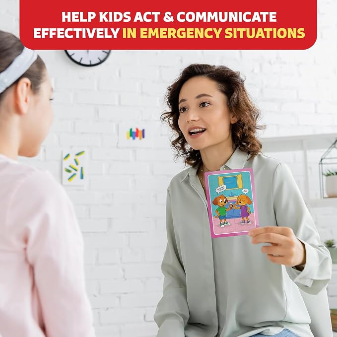 Who What Why Safety Conversation Cards for Kids, SEL Game, Ages 4+ | Emergency awareness, decision-making, communication, critical thinking, speech therapy, social skills and counseling
