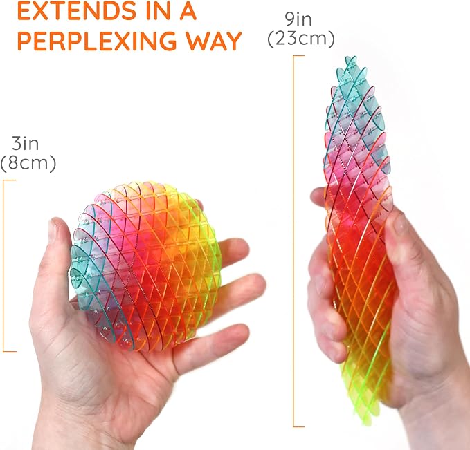 Morf Worm 3D Sensory Figgy Fidget Toy, Rainbow, Small | Quiet Fidget Toy: Sensory Figgy toy for focus and stress relief; satisfying tactile play for classrooms, desks, and travel