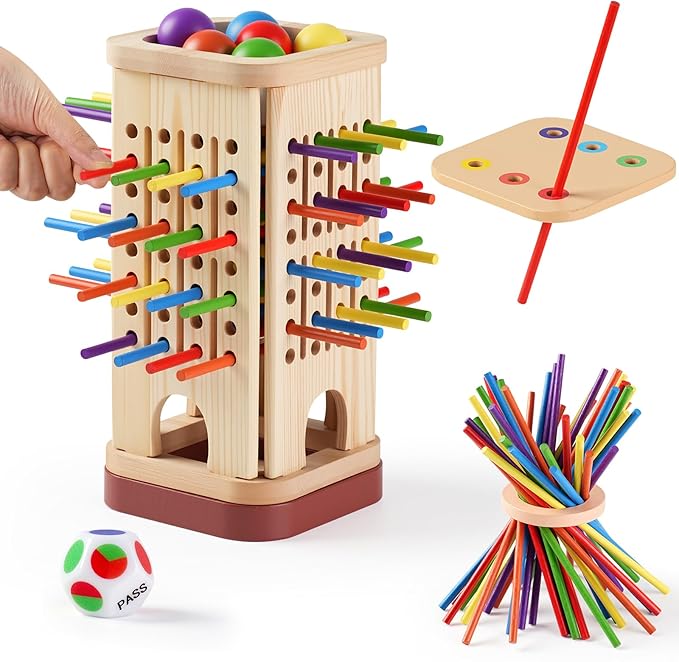 Montessori Board Game for Kids 4-8, Educational Math Family Games | Upgraded 2 in 1 Design with Storage, Multiplay Family Board Game, Montessori Educational Math Toy, Birthday & Christmas Gift