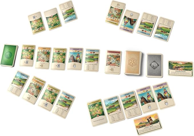 CATAN On The Road Card Game | Build Trade & Settle Anywhere, Portable Travel Game, Family Fun for Kids & Adults, Ages 10+, 3-4 Players, 15 Minute Playtime