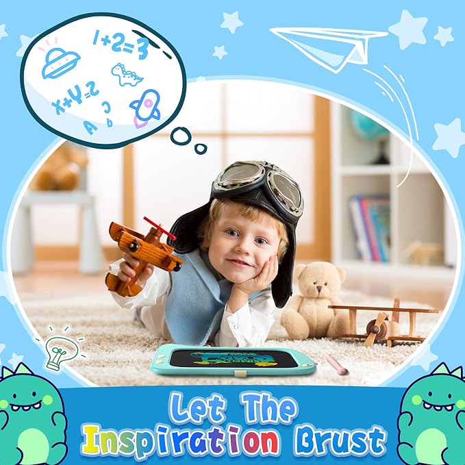 8.5 Inch Doodle Board Drawing Tablet - Dinosaur Toy Gift for Kids 3-7 Years Old