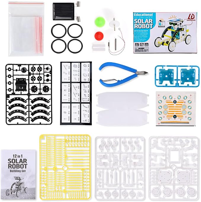 Lucky Doug Toys for Ages 8-13,12-in-1 STEM Solar Robot Kit Toys Gifts for Kids 8 9 10 11 12 13 Years Old, Educational Building Science Experiment Set Gifts for Kids Boys Girls