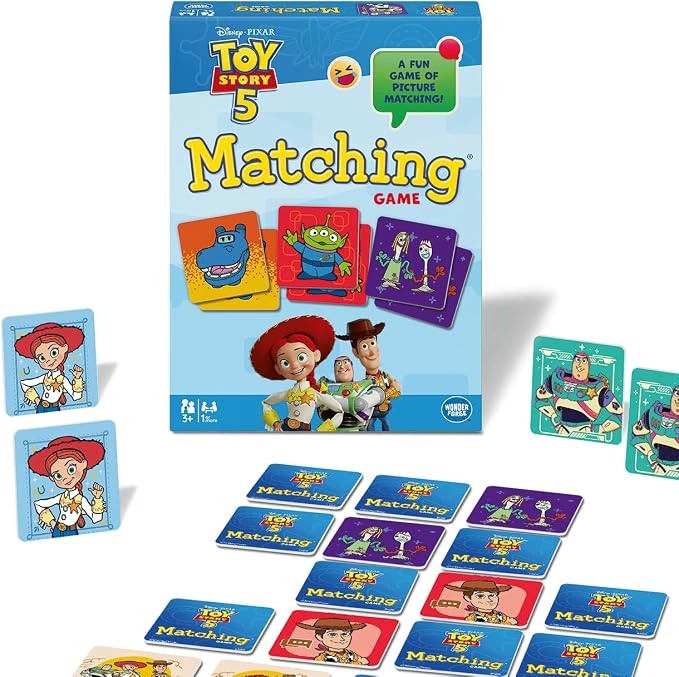 Wonder Forge Toy Story 5 Matching Game - Fun and Educational Memory Game for Boys and Girls Ages 3-5 - Featuring Woody, Buzz, and Pixar Favorites