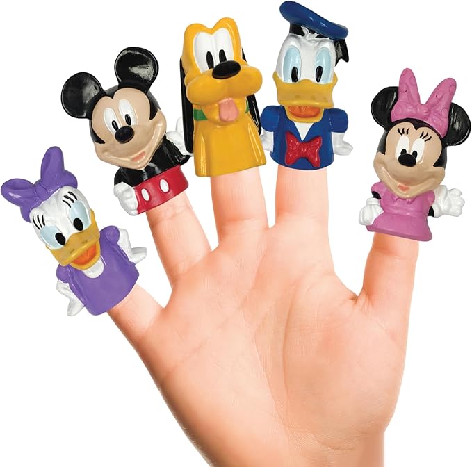 Disney Mickey Mouse & Friends Finger Puppets - Party Favors, Educational, Bath Toys (Pack of 12)