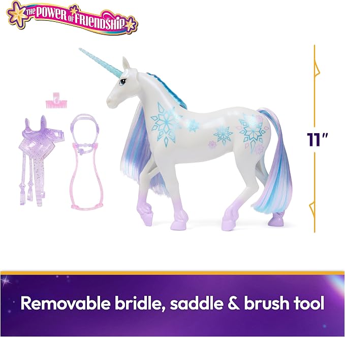 Unicorn Academy 11-inch Glacier Figure, Dolls & Unicorn Toys, Ages 4+ | Power of Friendship, Poseable Head, Brushable Mane & Tail, Recreate Show Moments, Storytelling Play, Birthday Gifts for Girls