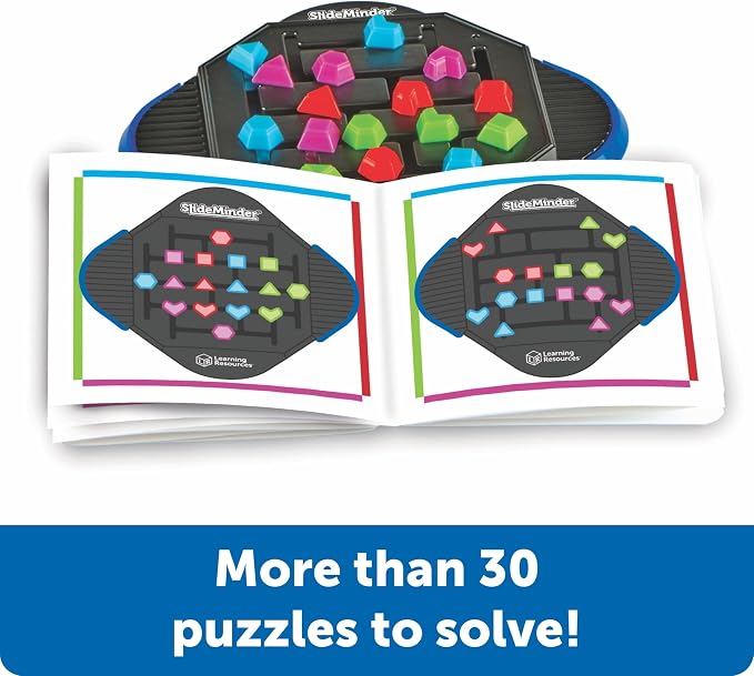 Learning Resources SlideMinder Brain Teaser Puzzle Game, Travel Gifts for Kids, Interactive STEM, Critical Thinking, Fine Motor Skills