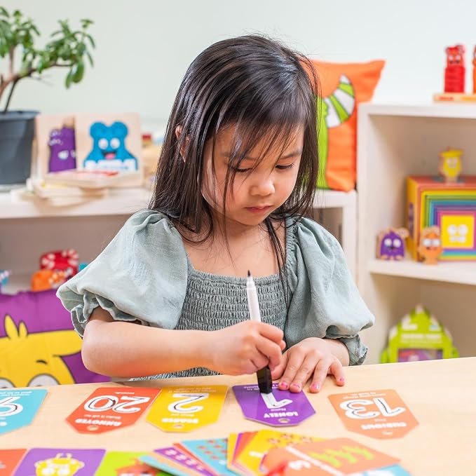 123 Number & Emotion Flash Cards – Kids Math SEL Learning