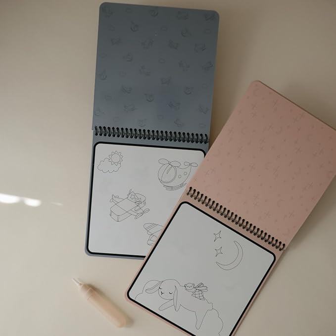 mushie Fairies Reusable Water Color Pad | Montessori Travel Activity Fairy Tale Book + Refillable Brush for Toddlers 3 Years+