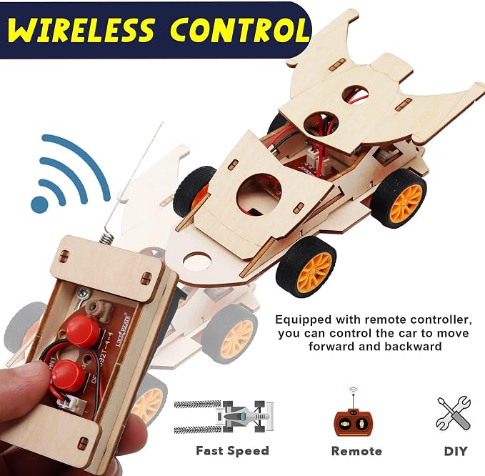 DIY RC Car Kit, Build Your Own Solar Car - Stem Projects for Kids Ages 8-12, Science Experiments for Kids 9-12, STEM Toys for 8 9 10 11 12 Year Old Boys Gifts (Pack of 3)