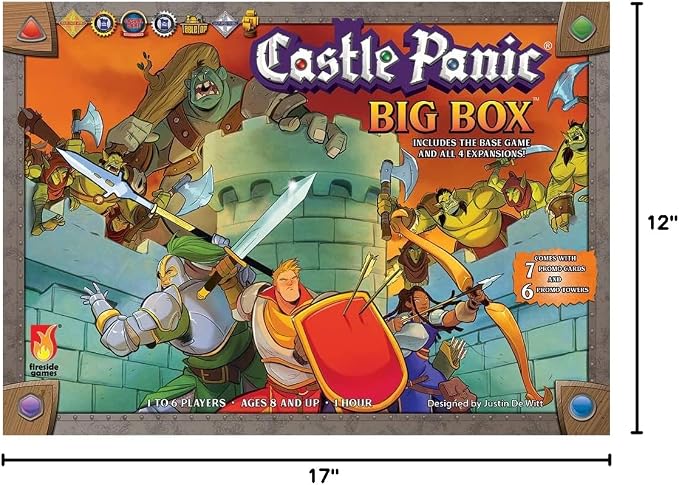 Fireside Games Castle Panic Big Box 2nd Edition Board Game | Includes base game and expansions, Cooperative strategy, Fantasy theme, Family game night, Deluxe collection