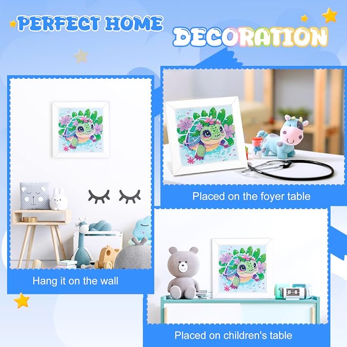 Diamond Art Kits - Crafts for Girls - Diamond Art Painting with Wooden Frame - Arts and Crafts - GEM Art Supplies Dots for Adult Beginners Home Wall Decor Gifts