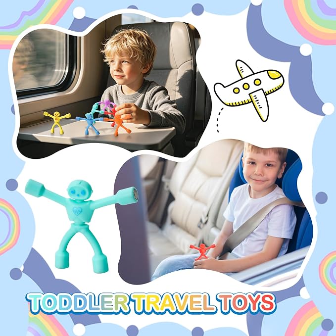 Magnetic Toys Figures, 6pcs, Travel Toys for Toddlers & Kids Gifts | Magnets Toy for Kids,Fridge Magnets Airplane Car Travel Essential,Stocking Stuffers Gifts Toy for 4 5 6 7 8 Year Old