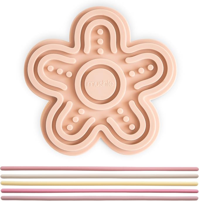 mushie Silicone Sensory Toy | 16 pcs for Kids 3 Years+ (Petal)