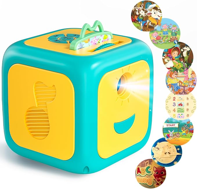 Vmiya Kids Story Projector for Toddlers, Story Dream Machine Storybook Projector with Educational Stories, Music, Auto-Off Nightlight, Bedtime Learning Toy Birthday Gift for Kids Girls Boys Aged 3+