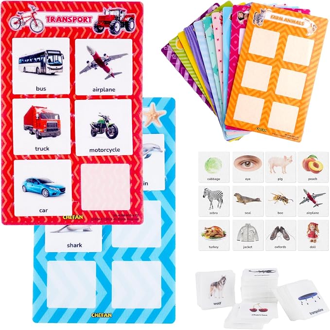 CHEFAN Sorting Toy for Toddlers 3-5, 72 PCS Preschool Learning Activities with 12 Themes, Fine Motor Skills Matching Game, Montessori Categorizing Educational Toy for Speech Therapy Autism Learning