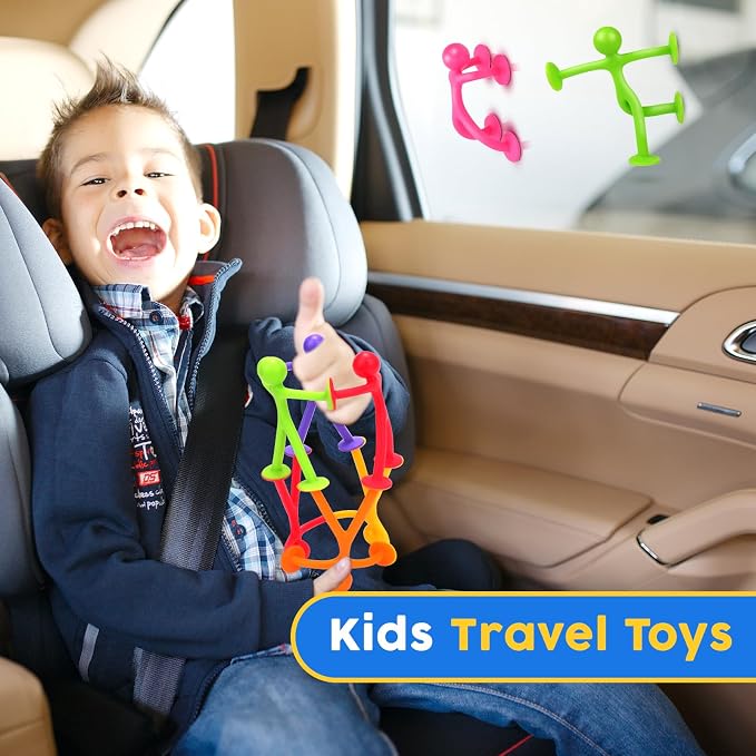 OleOletOy Fidget Toys Bulk for Kids: 42 Pack Small Suction Cup Sensory Toys for Autism Calming - Fidgets for Student Classroom Prizes Party Favors - Travel Essentials Road Trip Activities
