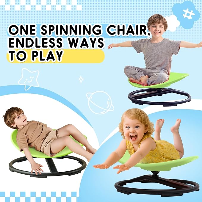 Sensory Spinning Chair for Autistic Kids,Sit and Spin Toy Age 3+ | Autism Chair Helps Improve Coordination, Attention And Core Strength, Fun Sensory Toy With Stable Swivel Design For Any Space