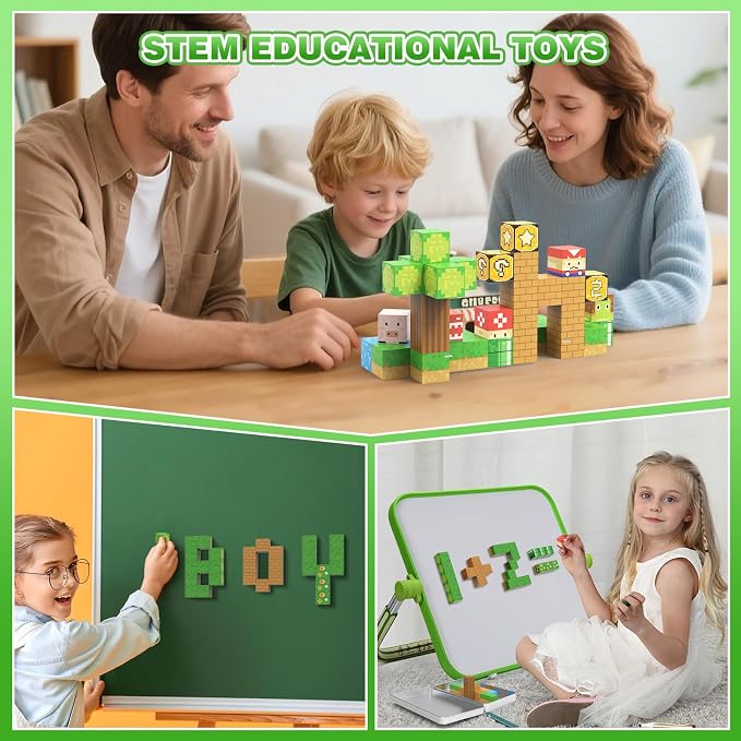 45PCS Mini Magnetic Blocks Travel Set, STEM Building Toy for Kids Ages 3+ | Travel storage case; DIY magnetic tile builds; Mini outdoor portable size; Spatial STEM learning; Kids travel quiet toy