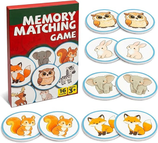 Felt Matching Game for Toddlers, Animal Memory Game | Travel Sensory Memory Flash Cards, Soft Safe Preschool Educational Gift for Boys Girls